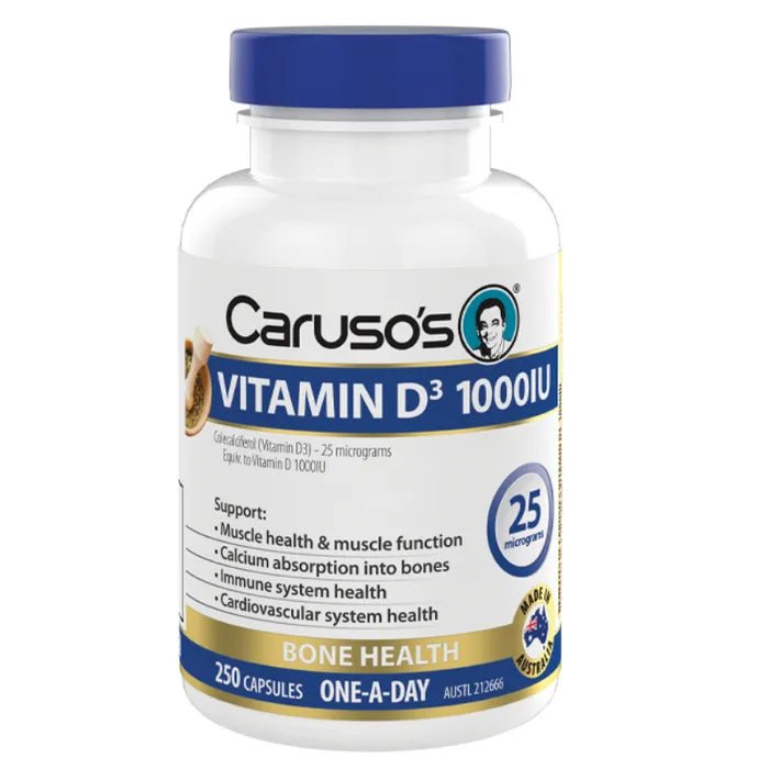 Caruso's Vitamin D3 1000IU - 250 Capsules